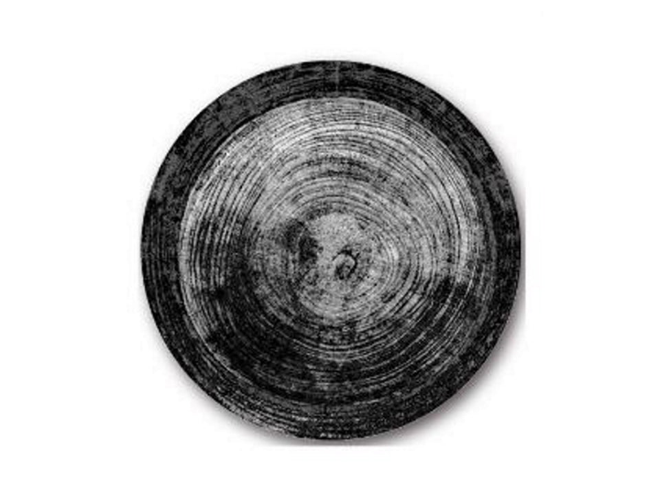 NAPLES CERAMIC PIZZA PLATE, BLACK ROUND, 33CM. SATURNIA