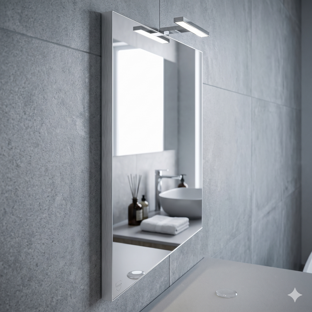 specchio con led